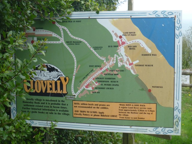 Clovelly info board