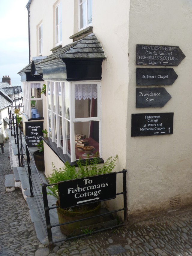 Clovelly Museum and signs