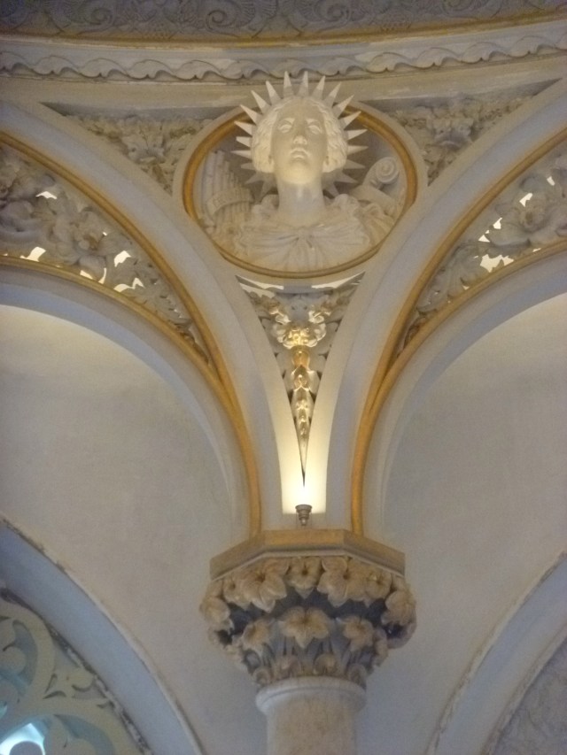 Restoration work in the music room