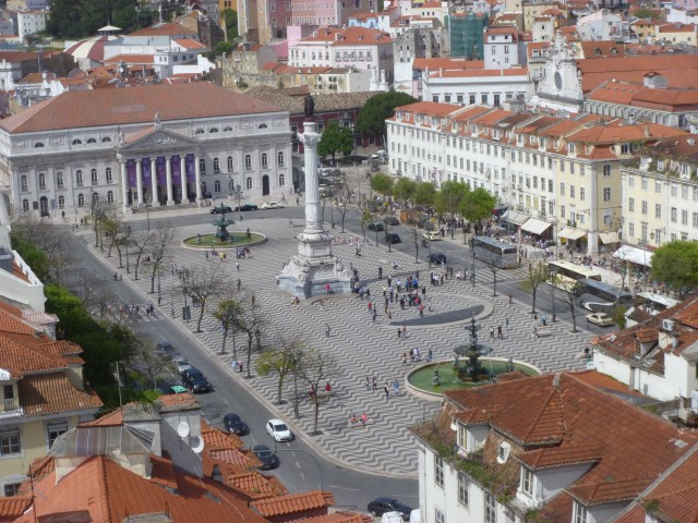Rossio Square from the Viewing Platform