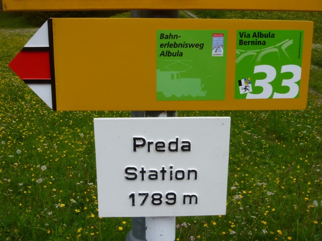 Preda station and sign