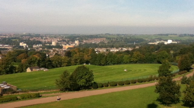 Hazy view to coast and Morecambe