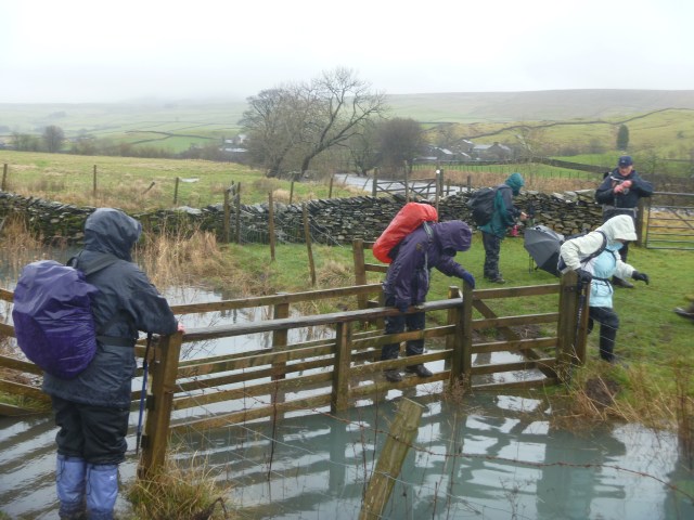 Flooded footpath