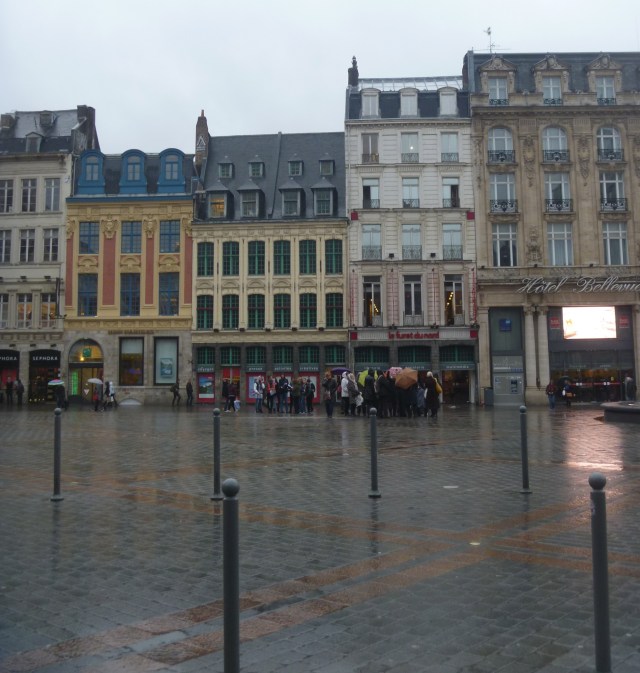 La Grand Place in the rain