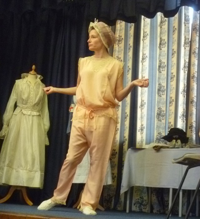 Silk pyjamas and boudoir cap