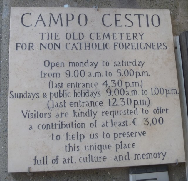 Cemetery sign