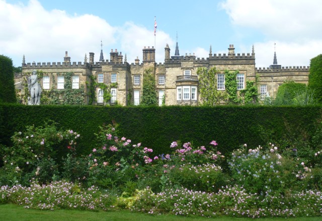 Flower beds and hall