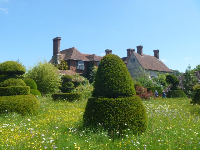 Wild flower meadow and house