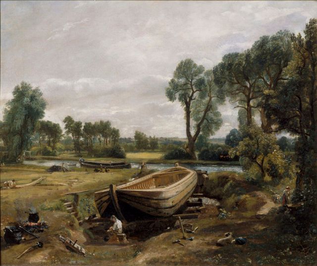 Boat Building at Flatford