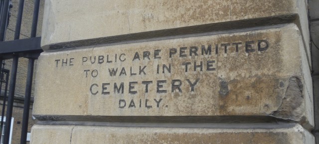 Cemetery sign