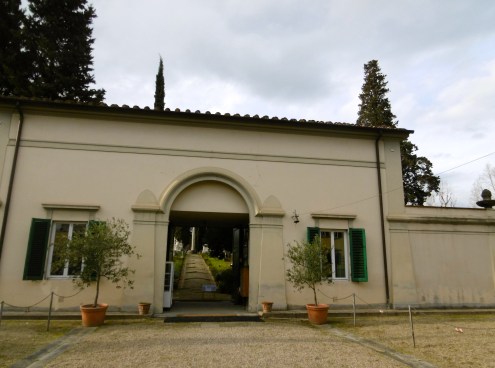 Arriving at the cemetery