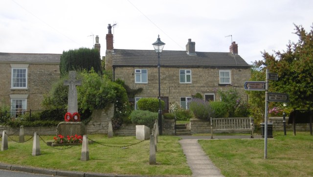 cottages and war mem