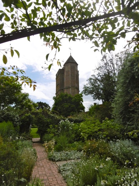 Tower from white garden